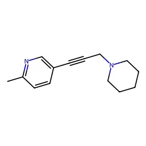 2-Methyl-5-(3-(1-piperidinyl)-1-propyn-1-yl)pyridine structure