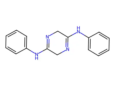 Piperazine, 2,5-bis(phenylimino)- structure
