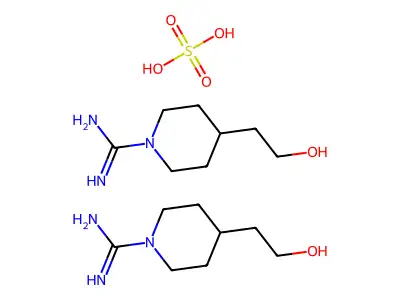 1-Piperazinecarboxamidine, 4-(2-hydroxyethyl)-, hemisulfate structure