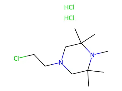 Piperazine, 1-(2-chloroethyl)-3,3,4,5,5-pentamethyl-, dihydrochloride structure