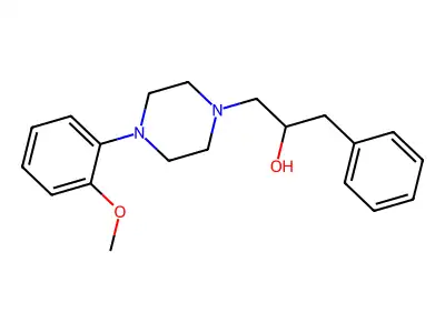1-Piperazineethanol, alpha-benzyl-4-(o-methoxyphenyl)- structure