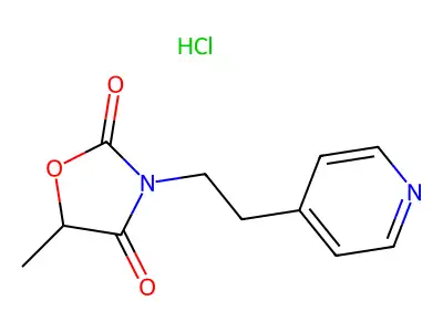 5-Methyl-3-(2-pyridin-4-ylethyl)-1,3-oxazolidine-2,4-dione,hydrochloride structure