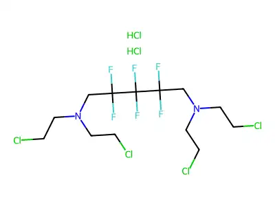 1,5-Pentanediamine, N,N,N',N'-tetrakis(2-chloroethyl)-2,2,3,3,4,4-hexafluoro-, dihydrochloride structure