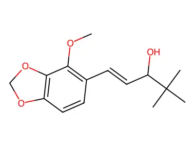1-(4-Methoxy-1,3-benzodioxol-5-yl)-4,4-dimethylpent-1-en-3-ol structure