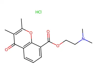 Chromone-8-carboxylic acid, 2,3-dimethyl-, dimethylaminoethyl ester, hydrochloride structure