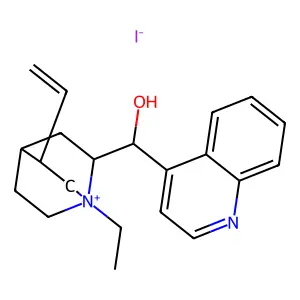 1-乙基-9-羟基金鸡纳烷-1-鎓碘化物 structure