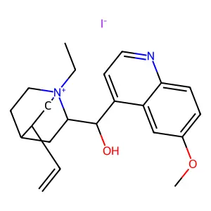 1-乙基-9-羟基-6'-甲氧基金鸡纳烷-1-鎓碘化物 structure