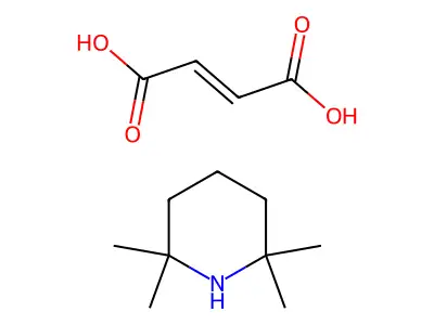But-2-enedioic acid;2,2,6,6-tetramethylpiperidine structure