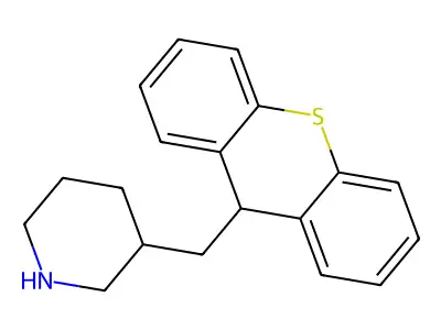 Piperidine, 3-(thioxanthen-9-ylmethyl)- structure