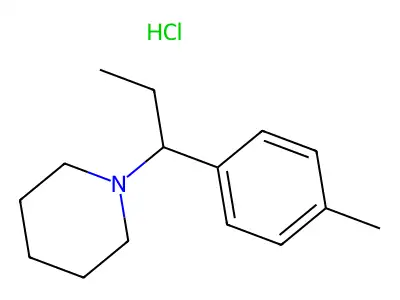 Piperidine, 1-(1-(p-tolyl)propyl)-, hydrochloride structure