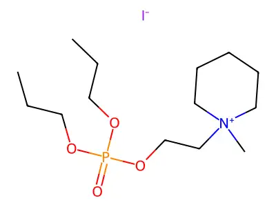 Piperidinium, 1-(2-hydroxyethyl)-1-methyl-, iodide, dipropylphosphate structure