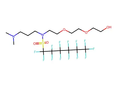 1-Hexanesulfonamide, N-[3-(dimethylamino)propyl]-1,1,2,2,3,3,4,4,5,5,6,6,6-tridecafluoro-N-[2-[2-(2-hydroxyethoxy)ethoxy]ethyl]- structure