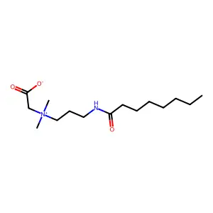 (Carboxymethyl)dimethyl-3-((1-oxooctyl)amino)propylammonium hydroxide structure