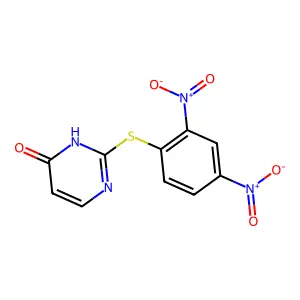 2-((2,4-Dinitrophenyl)thio)-4(3H)-pyrimidinone structure