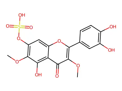 Axillarin 7-sulfate structure