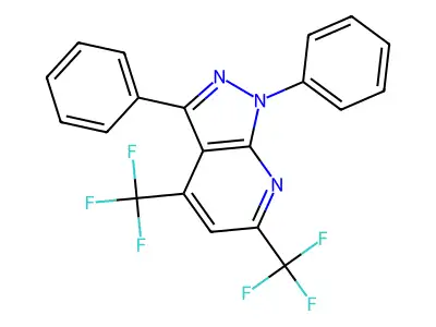 1,3-diphenyl-4,6-bis(trifluoromethyl)-1H-pyrazolo[3,4-b]pyridine structure