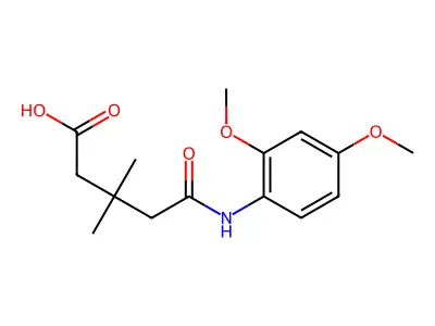 5-(2,4-Dimethoxyanilino)-3,3-dimethyl-5-oxopentanoic acid structure
