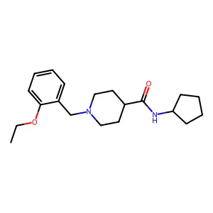 N-cyclopentyl-1-(2-ethoxybenzyl)piperidine-4-carboxamide structure