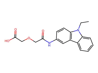 {2-[(9-ethyl-9H-carbazol-3-yl)amino]-2-oxoethoxy}acetic acid structure