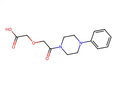 [2-Oxo-2-(4-phenylpiperazin-1-yl)ethoxy]acetic acid structure