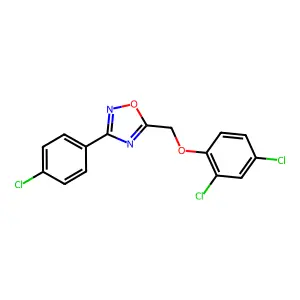 3-(4-Chlorophenyl)-5-[(2,4-dichlorophenoxy)methyl]-1,2,4-oxadiazole structure