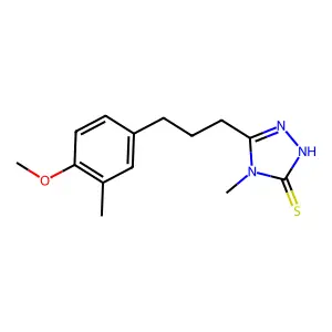 5-[3-(4-Methoxy-3-methyl-phenyl)-propyl]-4-methyl-4H-[1,2,4]triazole-3-thiol structure