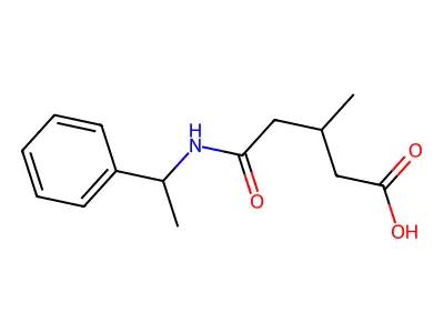 3-Methyl-5-oxo-5-[(1-phenylethyl)amino]pentanoic acid structure