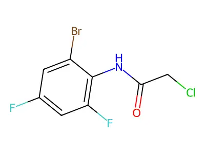 N-(2-bromo-4,6-difluorophenyl)-2-chloroacetamide structure