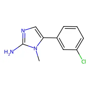 5-(3-chlorophenyl)-1-methyl-1H-imidazol-2-amine structure