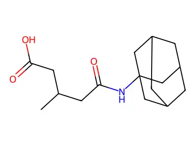 5-(1-Adamantylamino)-3-methyl-5-oxopentanoic acid structure