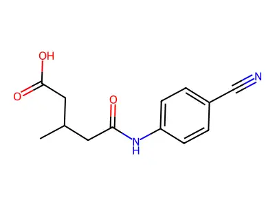 5-(4-Cyanoanilino)-3-methyl-5-oxopentanoic acid structure