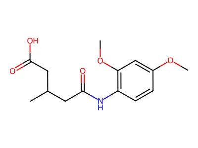 5-[(2,4-Dimethoxyphenyl)amino]-3-methyl-5-oxopentanoic acid structure