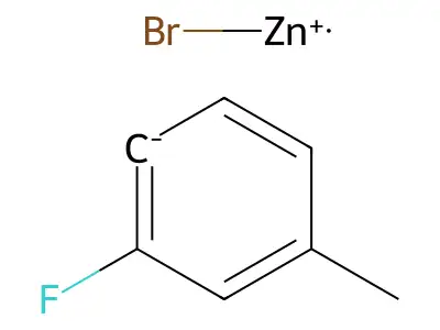 2-Fluoro-4-methylphenylzinc bromide structure