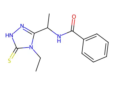 N-[1-(4-Ethyl-5-mercapto-4H-[1,2,4]triazol-3-yl)-ethyl]-benzamide structure