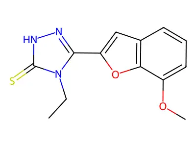 4-Ethyl-5-(7-methoxy-benzofuran-2-yl)-4H-[1,2,4]triazole-3-thiol structure