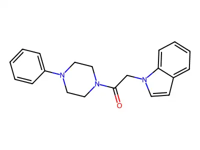 2-Indol-1-yl-1-(4-phenylpiperazin-1-yl)ethanone structure