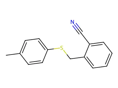 2-{[(4-Methylphenyl)sulfanyl]methyl}benzonitrile structure
