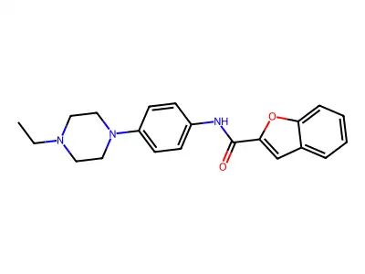 N-[4-(4-ethylpiperazin-1-yl)phenyl]-1-benzofuran-2-carboxamide structure