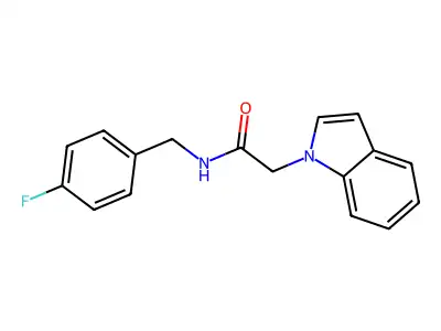 N-(4-fluorobenzyl)-2-(1H-indol-1-yl)acetamide structure