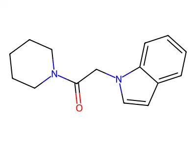 1-(2-oxo-2-piperidin-1-ylethyl)-1H-indole structure