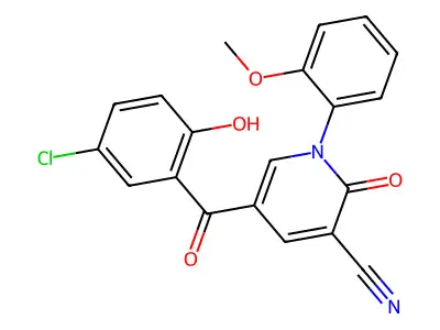 5-(5-Chloro-2-hydroxybenzoyl)-1-(2-methoxyphenyl)-2-oxopyridine-3-carbonitrile structure