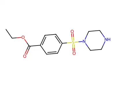 Ethyl 4-(piperazine-1-sulfonyl)benzoate structure