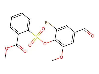 Methyl 2-(2-bromo-4-formyl-6-methoxyphenoxy)sulfonylbenzoate structure