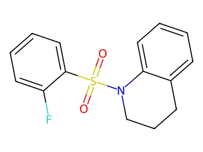 1-(2-fluorophenyl)sulfonyl-3,4-dihydro-2H-quinoline structure