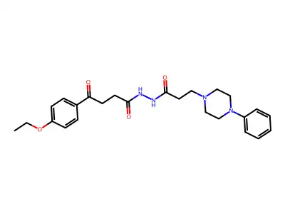 4-(4-ethoxyphenyl)-4-oxo-N'-[3-(4-phenylpiperazin-1-yl)propanoyl]butanehydrazide structure