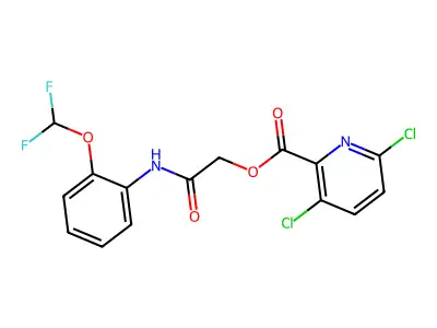 {[2-(Difluoromethoxy)phenyl]carbamoyl}methyl 3,6-dichloropyridine-2-carboxylate structure