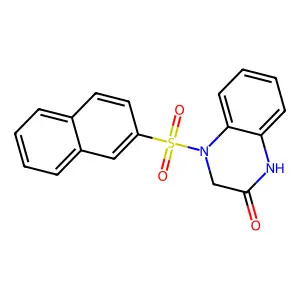 4-(Naphthalene-2-sulfonyl)-1,2,3,4-tetrahydroquinoxalin-2-one structure