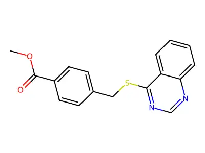 Methyl 4-[(quinazolin-4-ylsulfanyl)methyl]benzoate structure