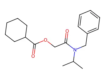 [2-[Benzyl(propan-2-yl)amino]-2-oxoethyl] cyclohexanecarboxylate structure