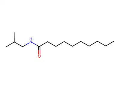 N-isobutyl-decanamide structure